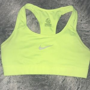 Neon yellow Nike sports bra XS